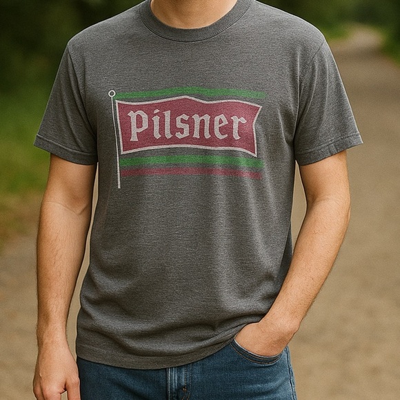 Vintage Other - Vintage Pilsner Graphic Tee XL Faded Gray